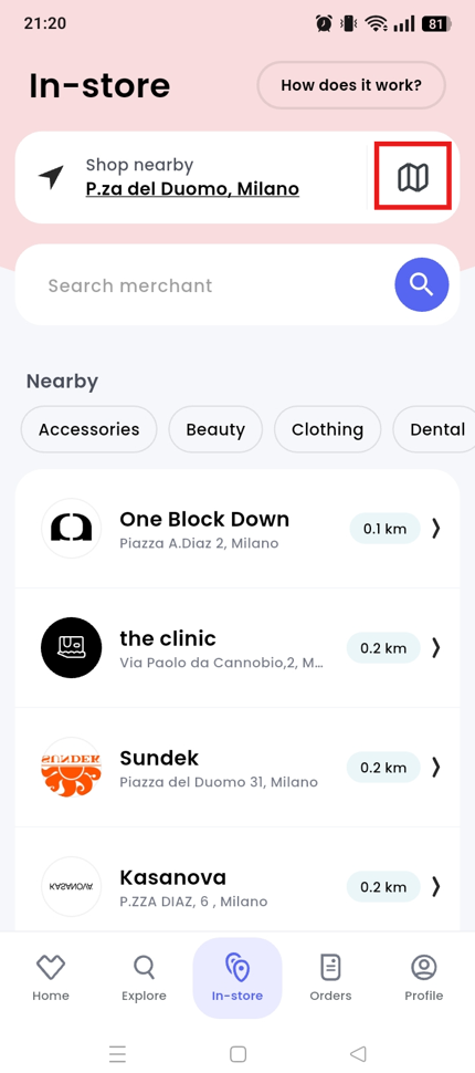 App in-store section screenshot
